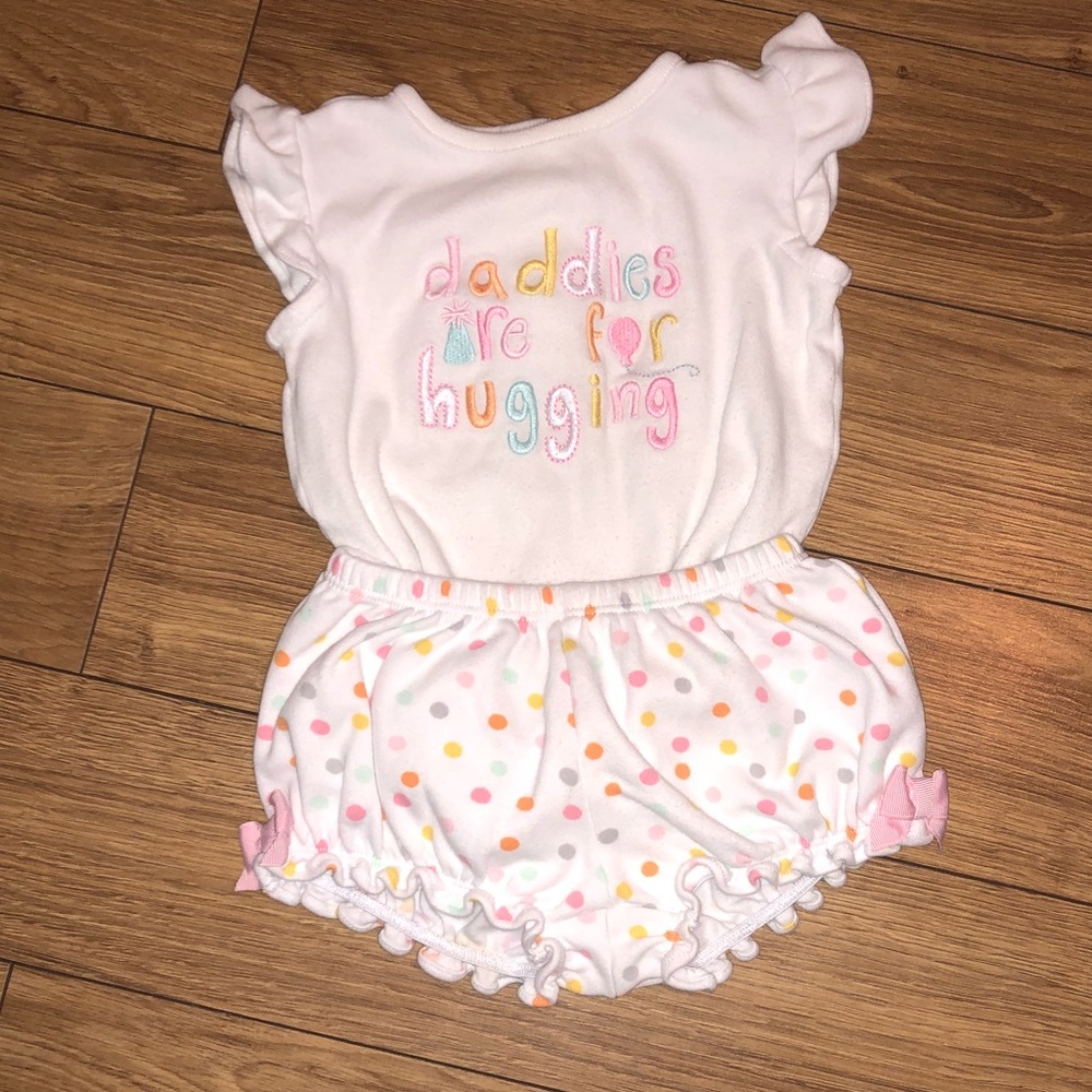 Gymboree 12-18 month baby girl onesie and bloomers
